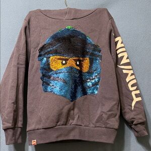 Ninja Sequin Face Kids Sweater - Blue Used